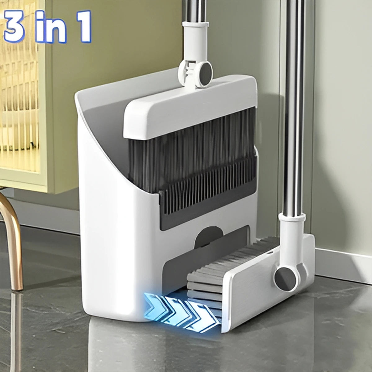 Heavy-Duty Long Handle Broom Set